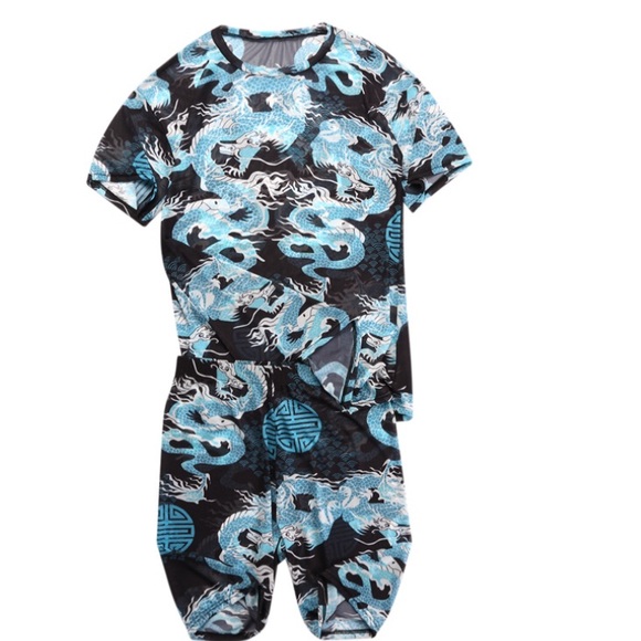 Women's two 2 piece pc biker short set - Picture 11 of 12